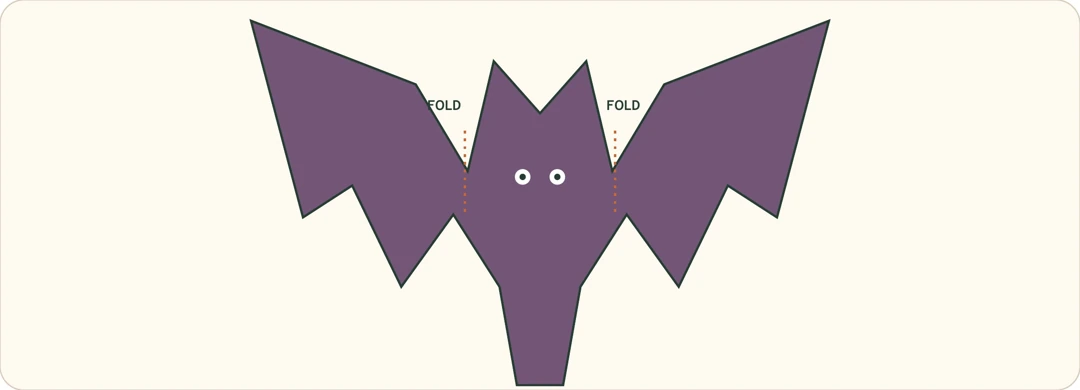 Fold & Flutter Bat example from the included printable guide