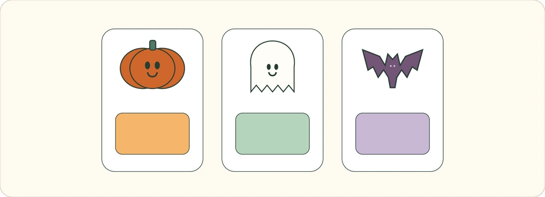 Colorful Window Shapes example from the included printable guide
