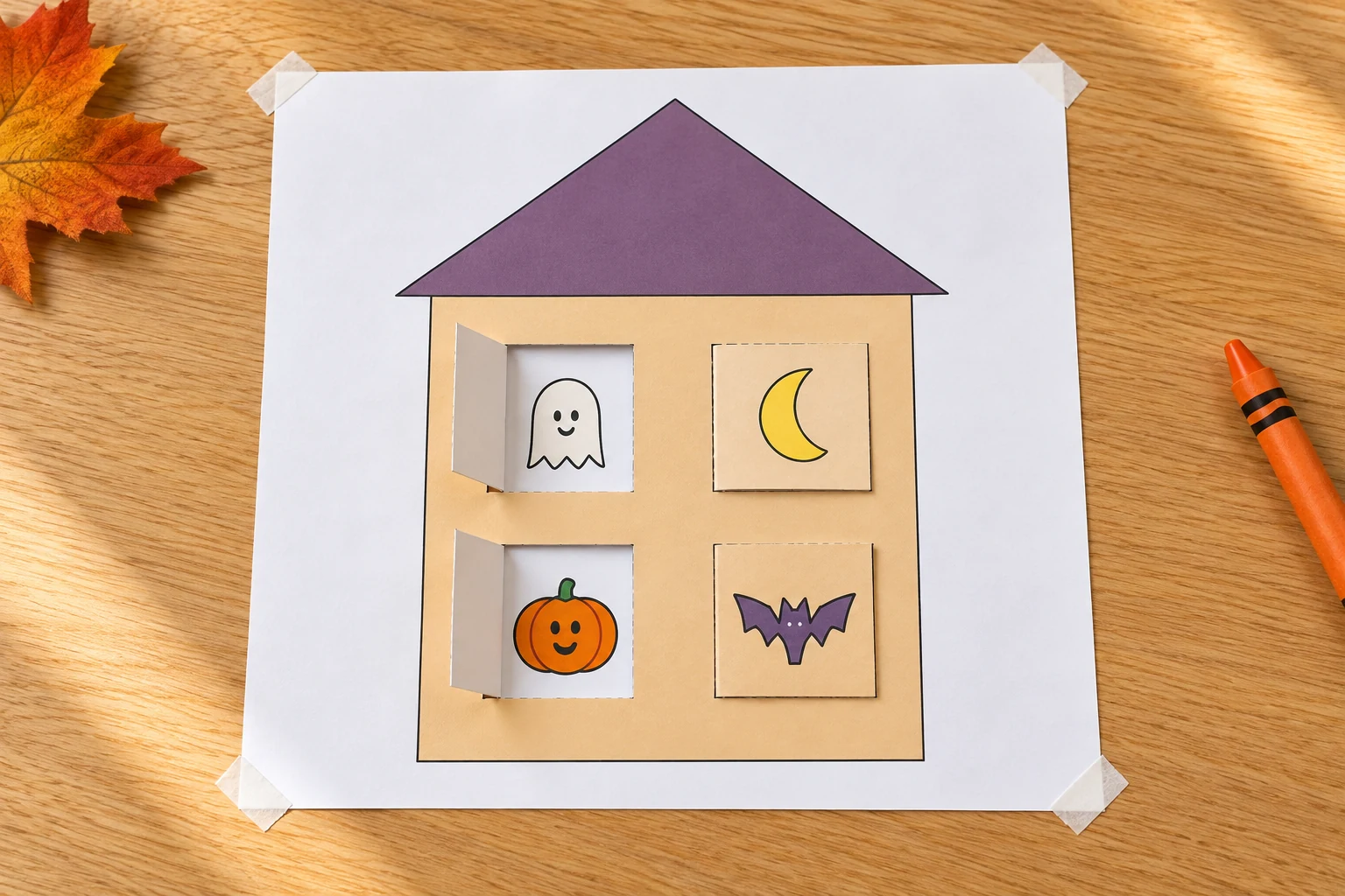Surprise Window House example from the included printable guide